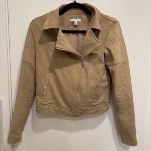 H by Halston Faux Suede Moto Jacket
